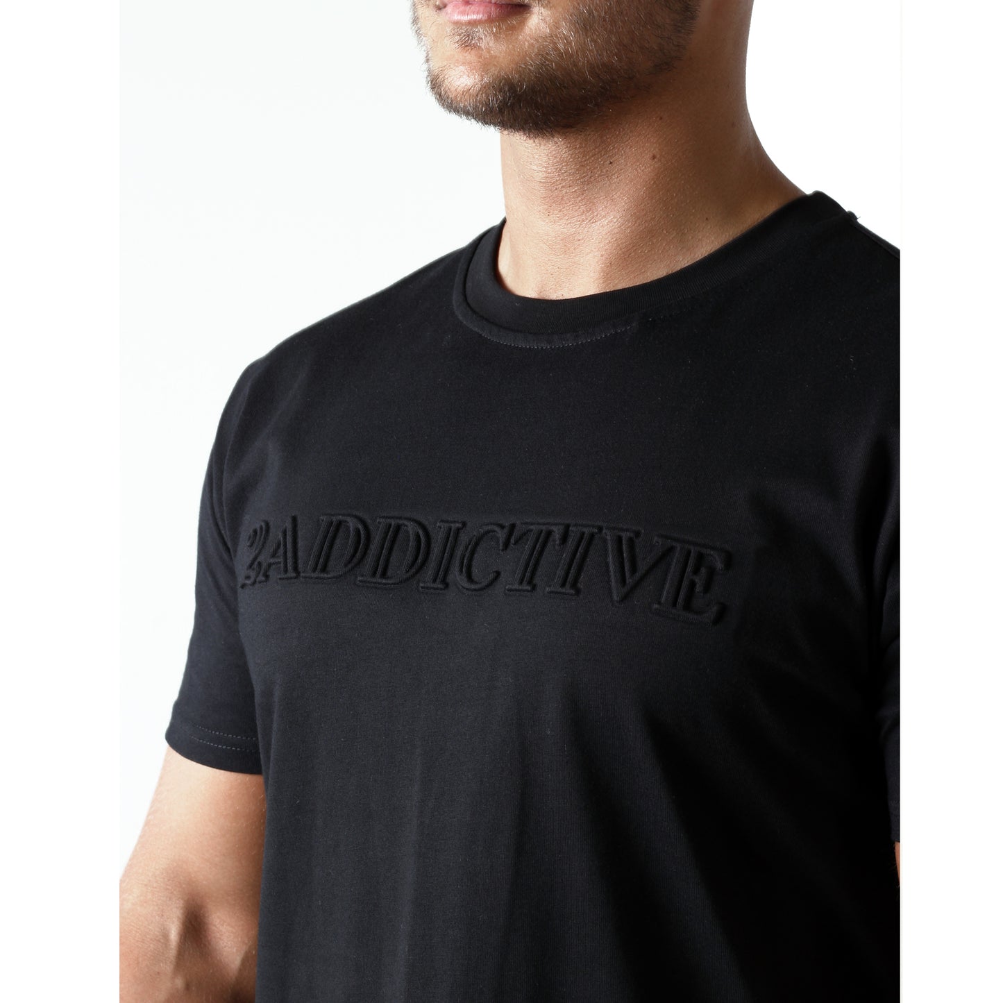 Emboss Tee - Black - 2 Addictive