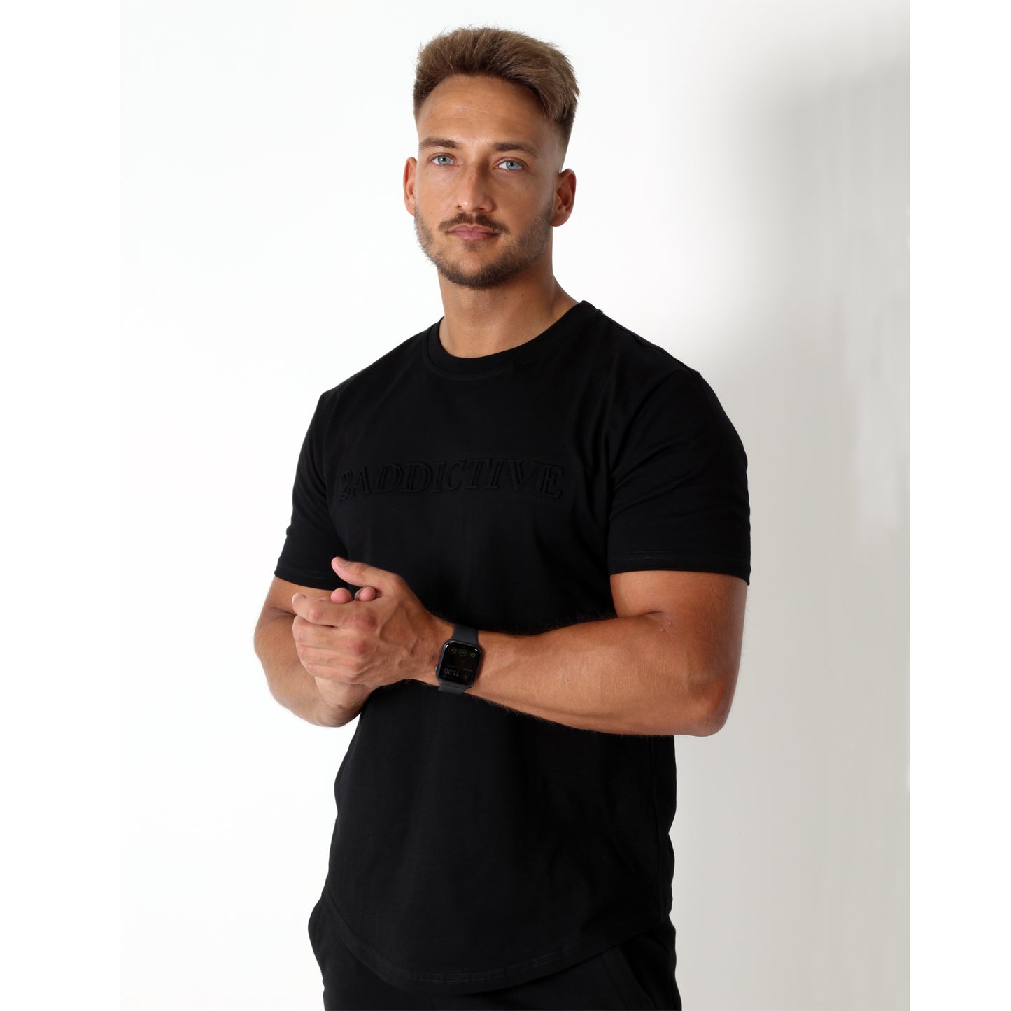 Emboss Tee - Black - 2 Addictive