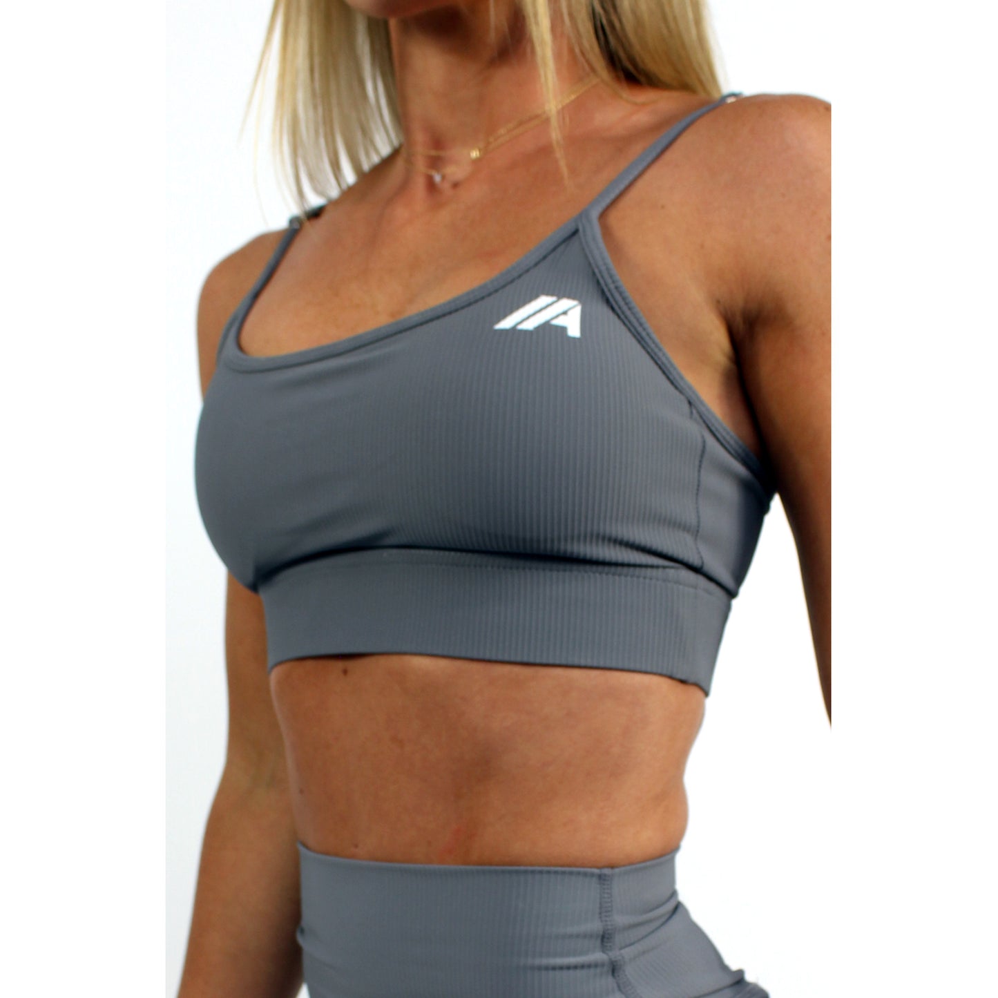 Ribbed Series - Sports Bra – Grey - 2 Addictive