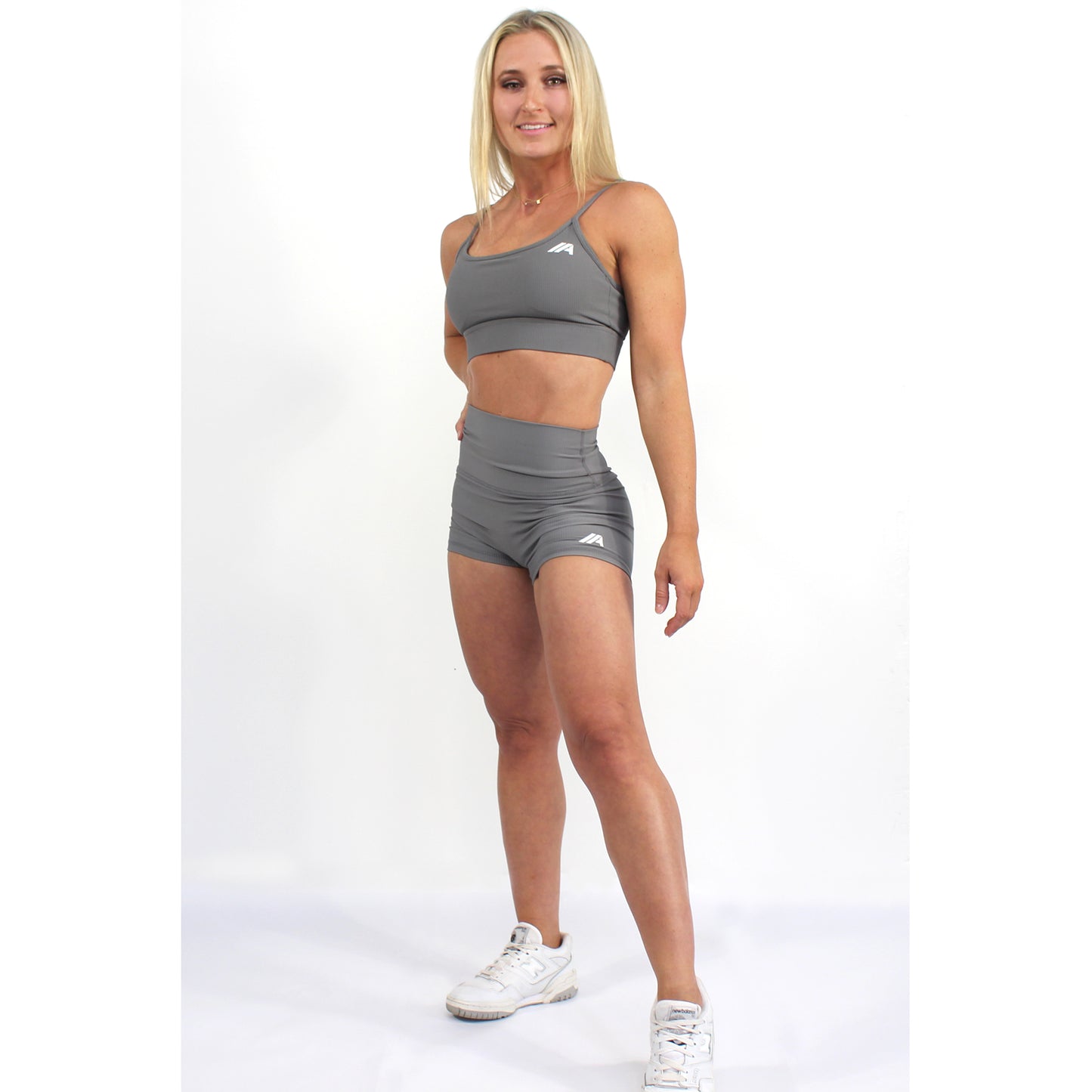 Copy of Ribbed Series - Sports Bra – Grey - 2 Addictive