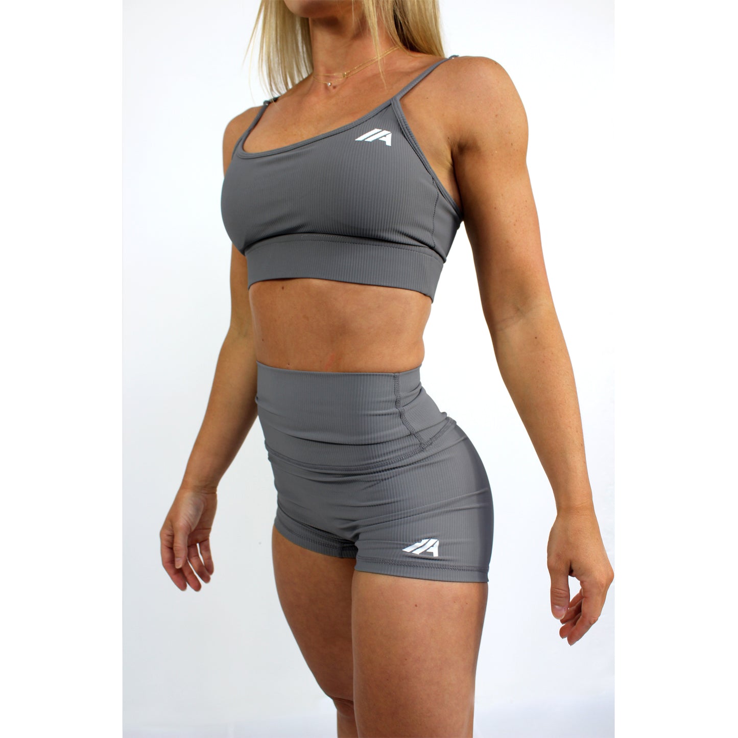 Copy of Ribbed Series - Sports Bra – Grey - 2 Addictive