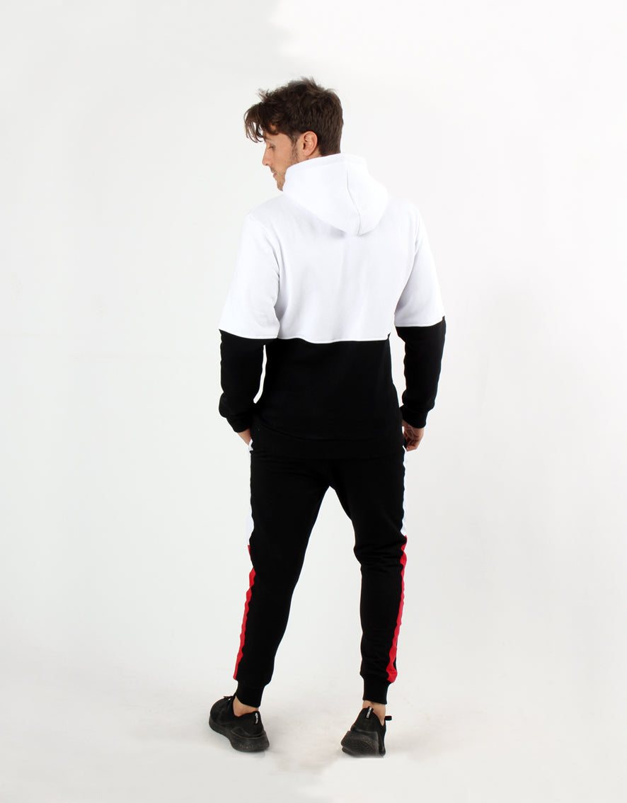 Dual Hoodie - White/ Black - 2 Addictive