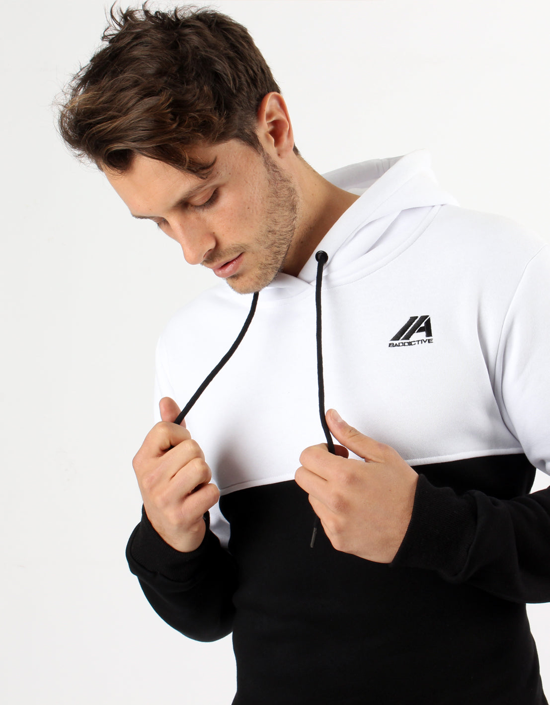 Dual Hoodie - White/ Black - 2 Addictive