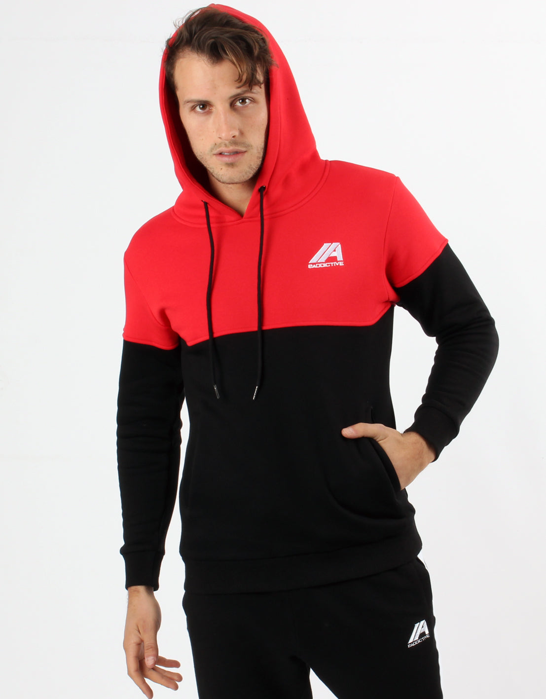 Dual Hoodie - Red/Black - 2 Addictive