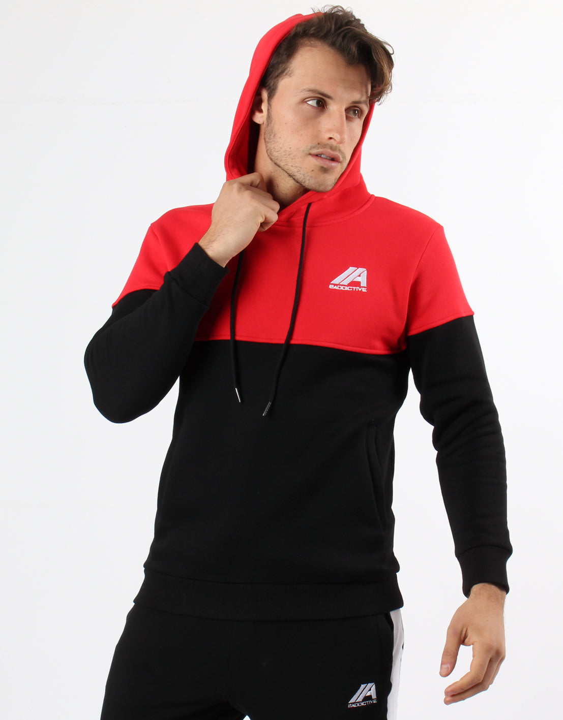 Dual Hoodie - Red/Black - 2 Addictive