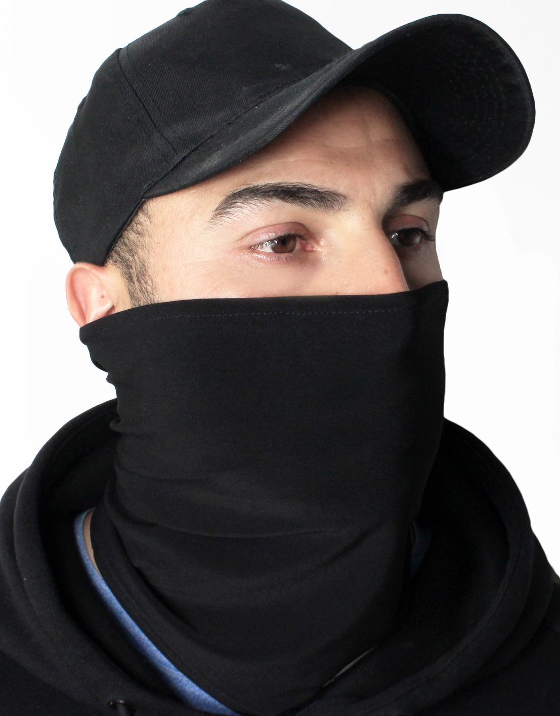 NEW Light Weight Neck Warmer/ Face covering - Black - 2 Addictive