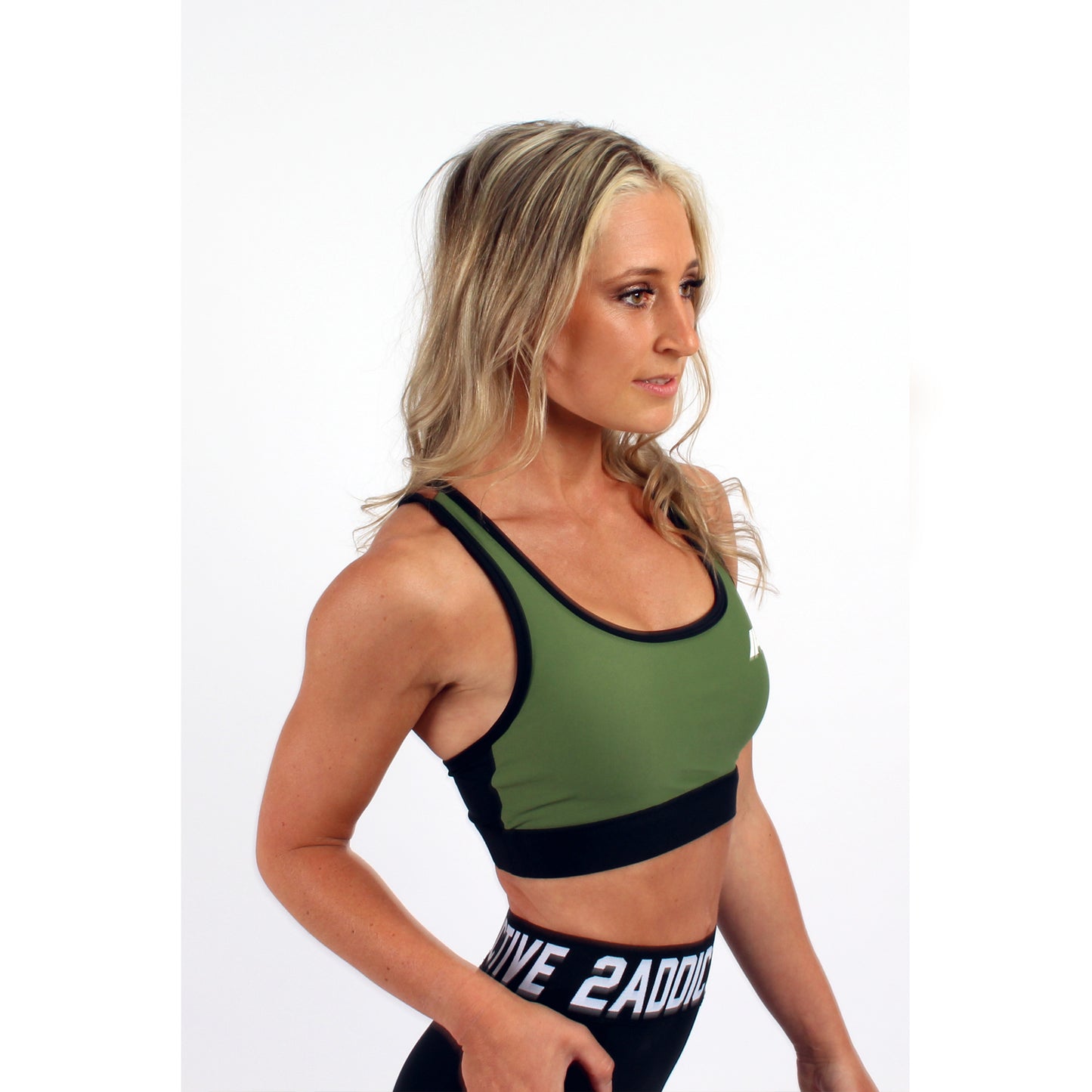 Atleta Series – Khaki Sports Bra - 2 Addictive