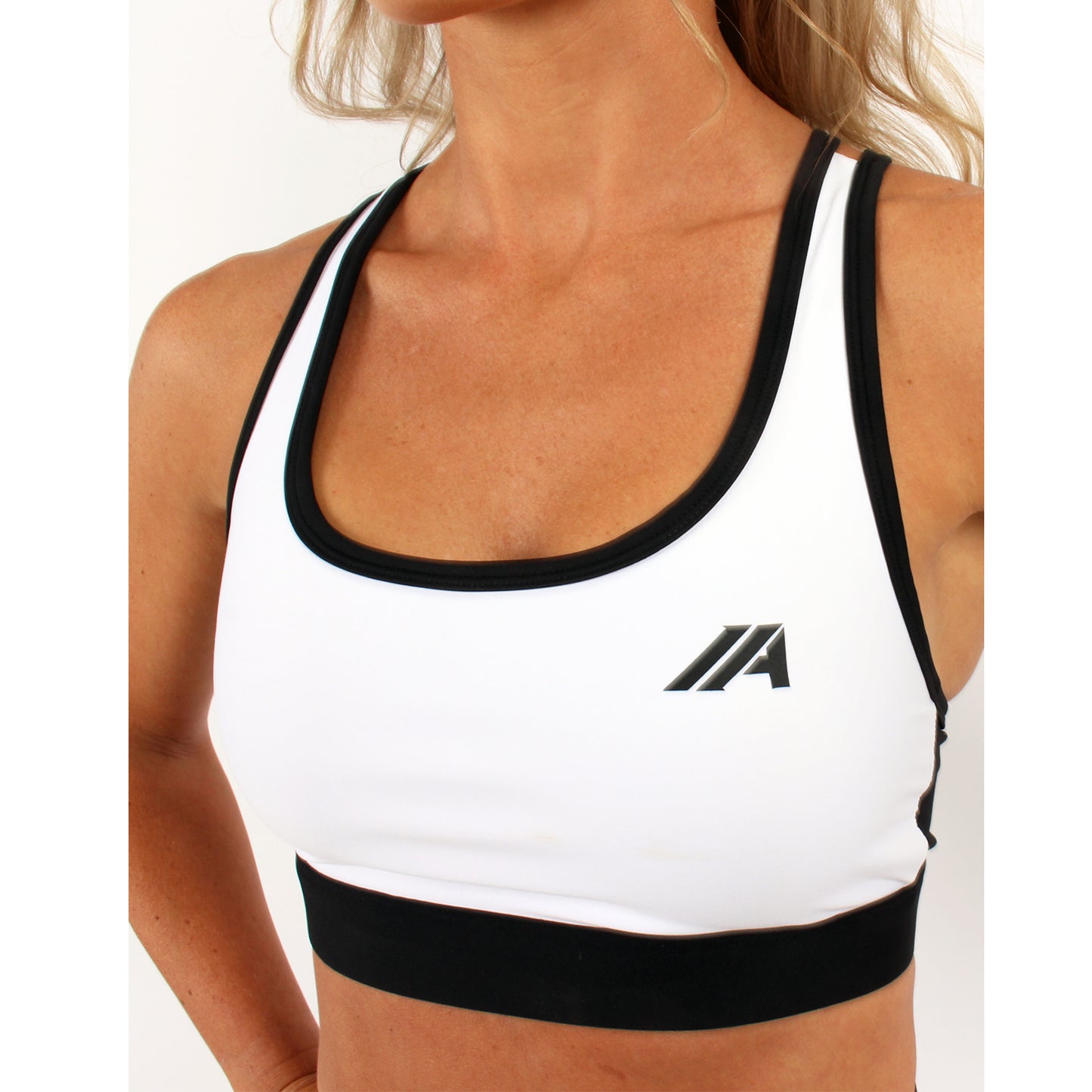 Atleta Series – White & Black Sports Bra - 2 Addictive