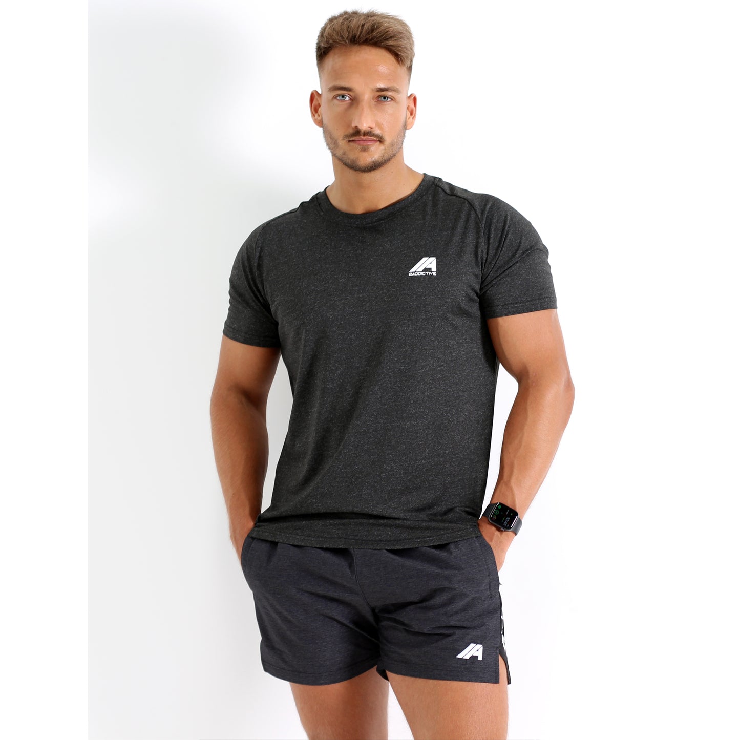Active Core Training Tee - Marble Grey - 2 Addictive